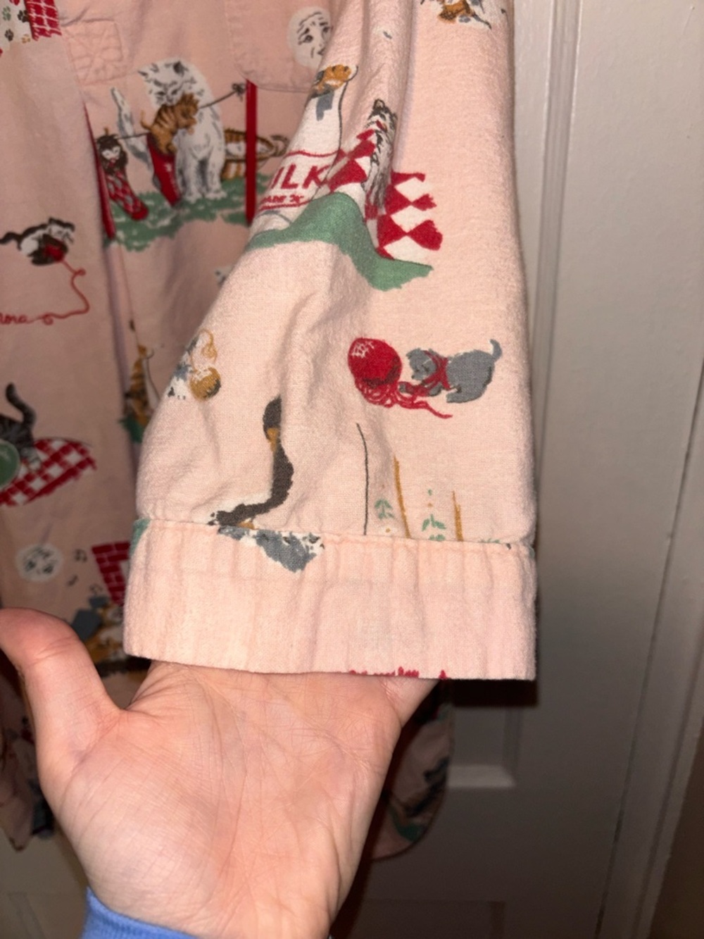 VTG Nick And Nora Nightgown Shirt Mischievous Kittens Cats Sleepwear S/M Cotton - Picture 5 of 5